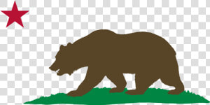 Calif Transparent Brown Bear   California State Flag Png  Png Download