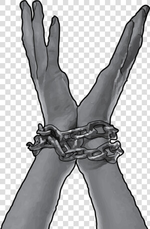 Clip Art Collection Of Free Hand   Hands In Chains Transparent  HD Png Download