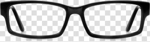 Rectangle Black Frame Glasses  HD Png Download