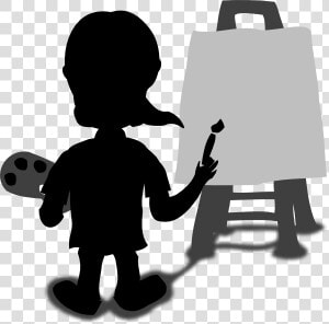 Cartoon Character Painting Blank Slate Svg Clip Arts   Painting Cartoon Person Doing Art  HD Png Download