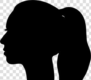 Female Head Profile Silhouette   Female Human Head Silhouette  HD Png Download