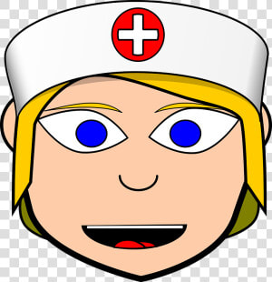 Free Vector Graphic Nurse Face Cartoon Woman Image   Nurse Face Clipart  HD Png Download