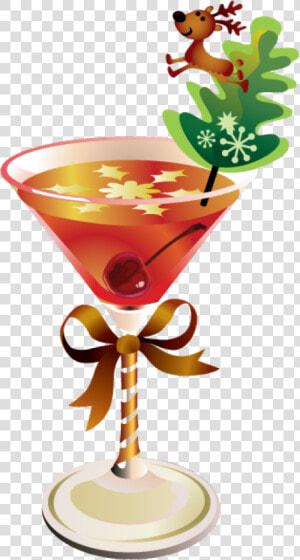 Alcoholic Beverage Clipart   Christmas Drink Clipart  HD Png Download