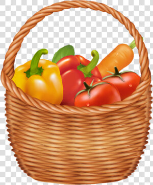 Basket Full Of Vegetables  HD Png Download