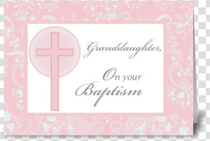 3880 Granddaughter Baptism  Pink Lace Greeting Card   Bergendahls  HD Png Download