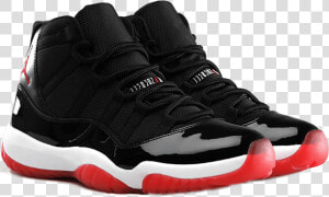 Transparent Air Jordan Png   Jordan Retro 11 Black And Red  Png Download