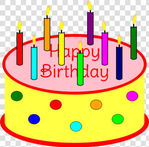 Flickering Candle Birthday Cake Clip Arts   Cake With Candles Clipart  HD Png Download