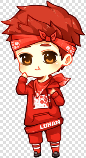 Luhan  Exo  And Exo m Image   Exo Luhan Chibi  HD Png Download