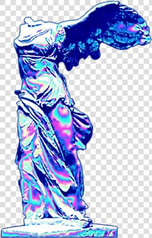 Aesthetic Blue Statues Vaporwave  HD Png Download