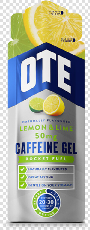 Lemon  amp  Lime Caffeine Gel   Lemon Lime Energy Drink  HD Png Download