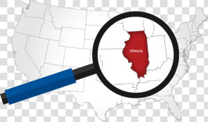 Us Map   Illinois   Map  HD Png Download