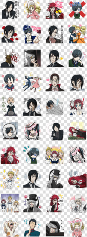 Black Butler Line Sticker Gif  amp  Png Pack   Kimi No Na Wa Line Sticker  Transparent Png