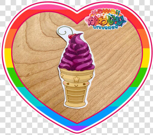 Kawaii Universe Cute Soft Serve Icecream Blackberry  HD Png Download