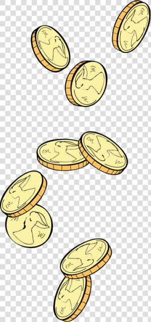 Transparent Gold Coin Clipart   Transparent Background Coins Falling Png  Png Download