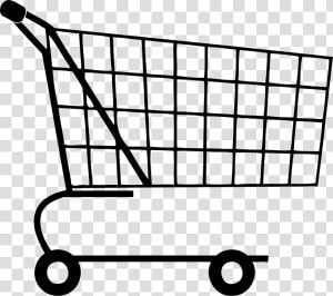 Shopping Cart Clipart Black And White   Shopping Trolley Clipart Black And White  HD Png Download