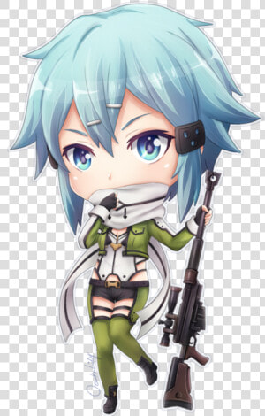 Anime Sao Chibi Sinon  HD Png Download