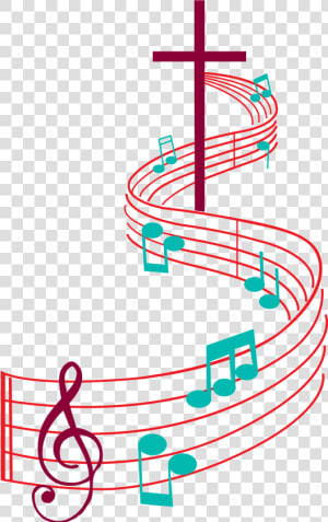 There S This Common Theme With God He Doesn T Always   Cross With Music Notes Png  Transparent Png