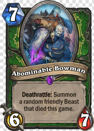 Enus Abominablebowman   Hearthstone Odd Cost Cards  HD Png Download