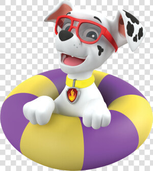 Marshall In A Pool Paw Patrol Clipart Png   Paw Patrol Marshall Summer  Transparent Png