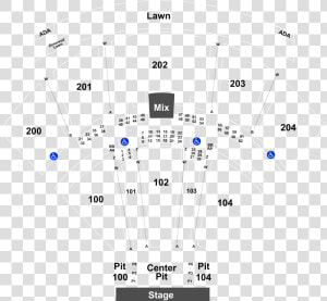 Bb amp t Pavilion Seating Map Section 100 Row G Seat  HD Png Download