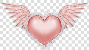 B  ✿  Heart Wings  Angel Heart  My Heart Is Yours   Valentines Harley Davidson Cards  HD Png Download