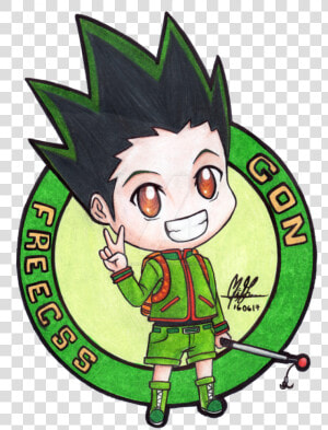 Cartoon green clip Art fictional   Gon Hunter X Hunter Chibi  HD Png Download