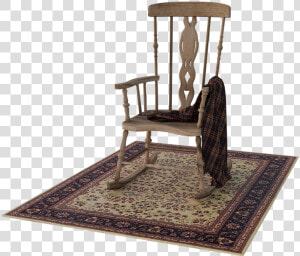 Chair  Rocker  Rug  Blanket  Drape  Old  Porch  Grandma   Throne  HD Png Download