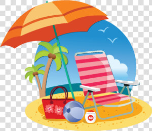 Transparent Beach Umbrella Clipart Png   Beach Chair Clipart  Png Download