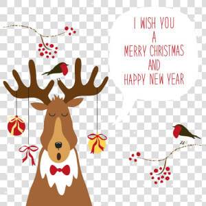 Clip Art Merry Christmas Deer   Merry Christmas Deer  HD Png Download