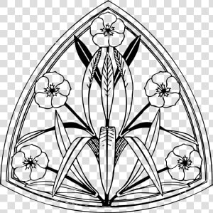 Oleander Design 2 Clip Arts   Art Nouveau Line Art  HD Png Download