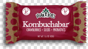 Vegan Kombucha Bar Cranberry 45g Front   Turkish Delight  HD Png Download