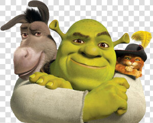 Imagenes Shrek Png  Jpg   Shrek Donkey And Puss In Boots  Transparent Png