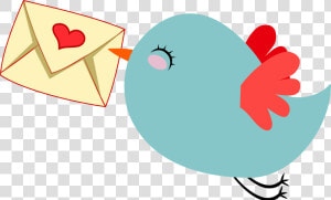 Graphic Free Download Clipart Mail Carrier Bird Big   Cute Mailing Clipart  HD Png Download