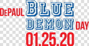 Depaul Blue Demon Day January 25    Graphic Design  HD Png Download