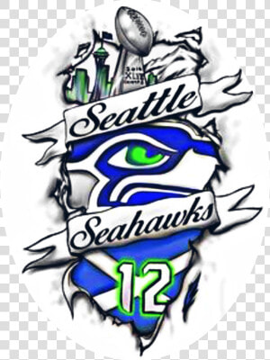 Transparent Seahawks 12 Png   Seahawks Logo  Png Download