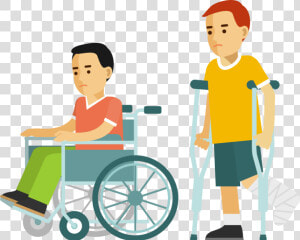 Person With Disability Clipart   Transparent Cartoons   Global Assistive Technology Market  HD Png Download