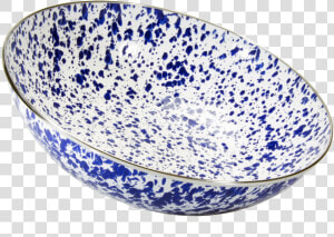 Cb18 Cobalt Blue Swirl Catering Bowl   Blue And White Porcelain  HD Png Download