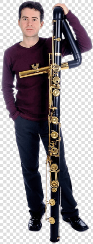 Musician Holding Contrabass Flute   Contrabass Flute Price  HD Png Download