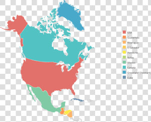 North America Map   North America Map Transparent  HD Png Download