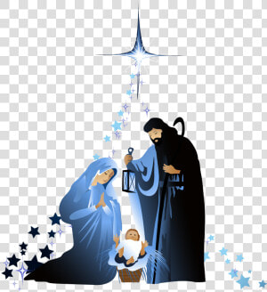 Holy Family Nativity Of Jesus Nativity Scene Christmas  HD Png Download