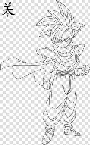 Gohan Coloring Pages   Teen Gohan Coloring Pages  HD Png Download