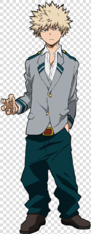 Katsuki Bakugo   My Hero Academia Bakugo School Uniform  HD Png Download