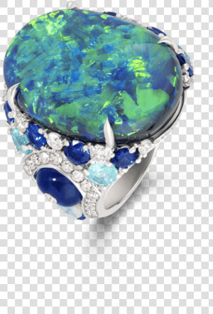 Black Opal  Diamond  Paraiba  amp  Blue Sapphire Ring   David Morris Opal Ring  HD Png Download