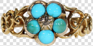 Victorian Turquoise Diamond Forget Me Not Ring Gold   Turquoise Ring Png  Transparent Png