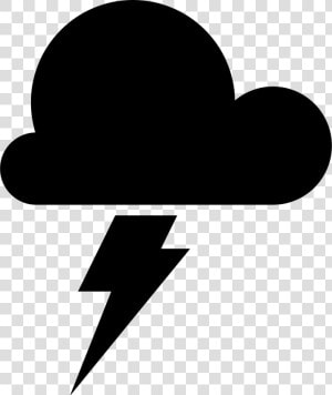 Storm Weather Symbol Of A Dark Cloud With A Lightning   Storm Cloud Icon  HD Png Download