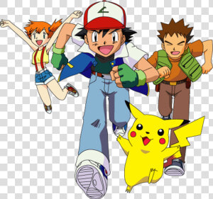 Pokemon Ash Png   Png Download   Ash Pikachu Misty Brock  Transparent Png