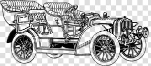 Car Clipart Vintage   Vintage Car Line Art  HD Png Download