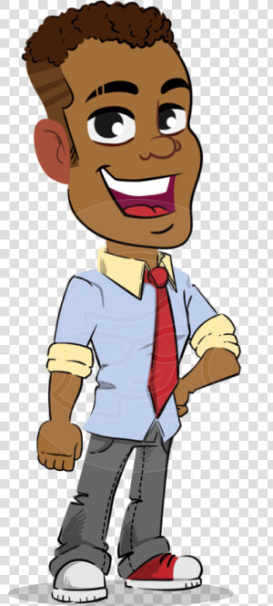 Simple Style Cartoon Of An African american Guy   Cartoon African American Man Png  Transparent Png