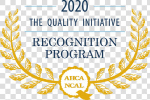 2020 Ahca Award   Quality Initiative Recognition Program  HD Png Download