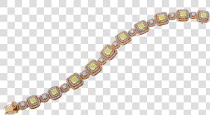 Kt Rose Gold Fancy Yellow Diamond Bracelet   Bead  HD Png Download